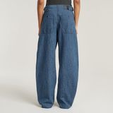 Belted Cargo Loose 2.0 Jeans - Midden blauw - Dames