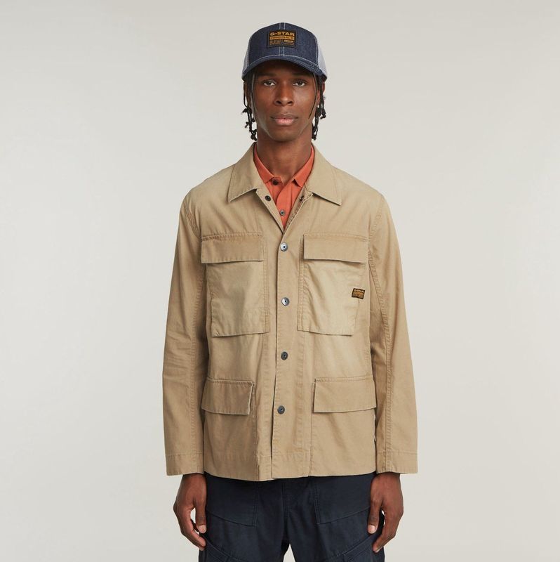 4 Pockets Overshirt - Beige - Heren