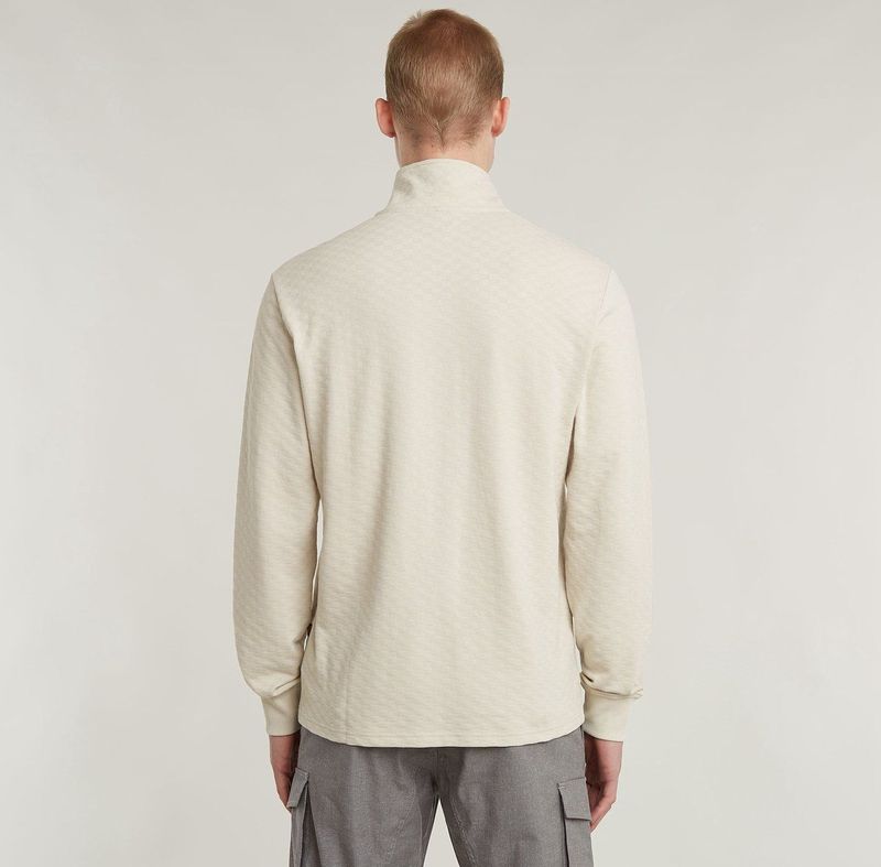 G-STAR - Tweeter Checquard - Sweater - Wit - 100% Biologisch Katoen