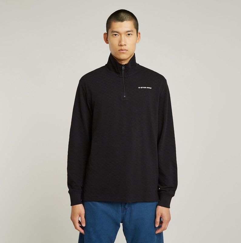G-STAR - Checquard Half Zip - Sweater - Lichtgewicht - 100% Biologisch Katoen