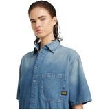 Jurken - Relaxed Drawcord - Denim - Blousekraag - 100% Biologisch Katoen