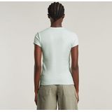 G-STAR - Eyben - T-shirt - Lichtblauw - Slanke Pasvorm - Kwartmouw