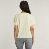 G-STAR - Shirt - Pastelgroen - V-hals - Losse Pasvorm