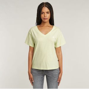 G-STAR - Shirt - Pastelgroen - V-hals - Losse Pasvorm