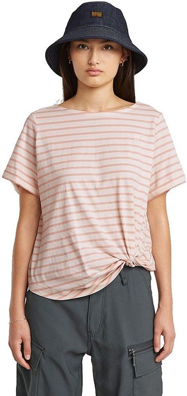 T-shirt - Striped Knot - Ronde Hals - Korte Mouwen - Lichtgewicht - 100% Biologisch Katoen