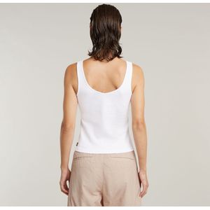 G-Star - Asymmetrisch Slim T-shirt - Effen - Mouwloos - Zwart