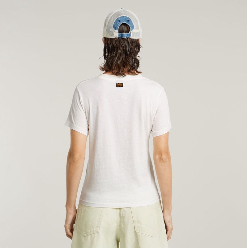 Korte Mouw Top - Biologisch Katoen - Ribboord Halsafwerking - Stretch