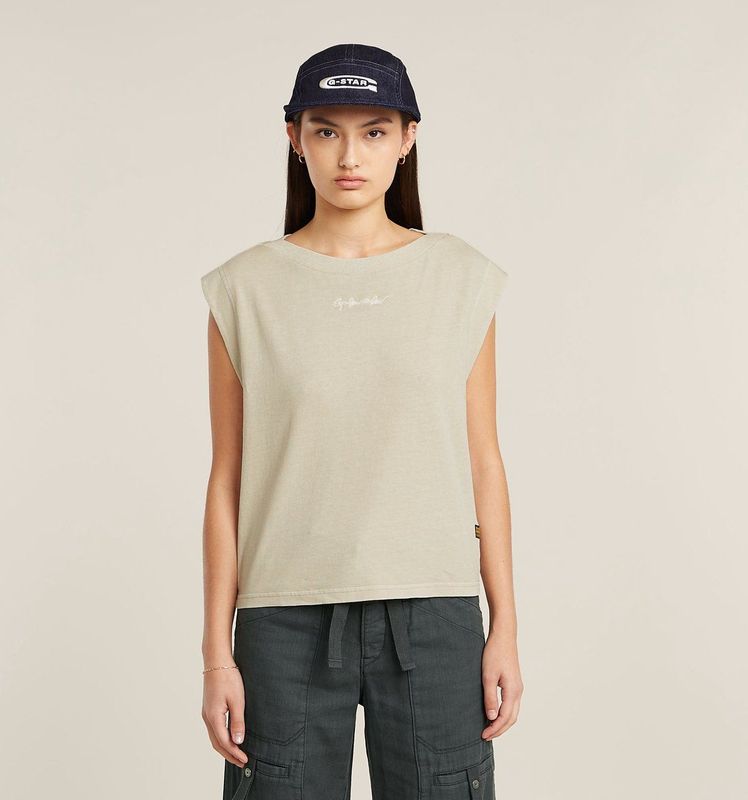 G-STAR - D26240-C756-D848 - T-shirt - Beige - Biologisch Katoen - Casual