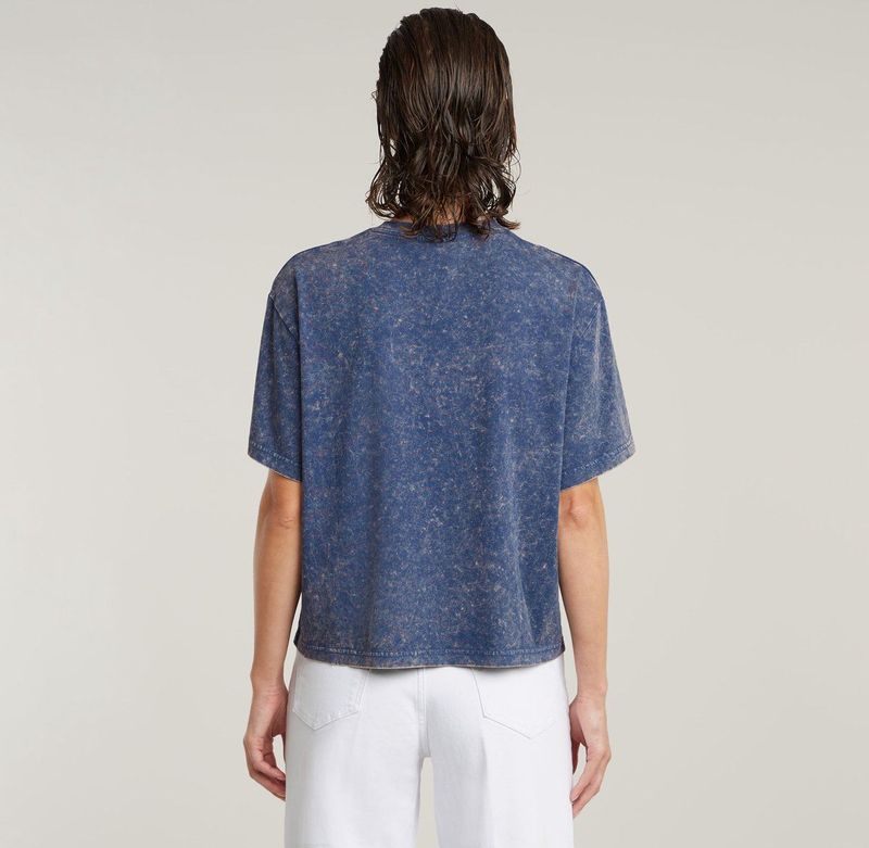 G-STAR - G-Script R - T-shirt - Blauw - Délavé