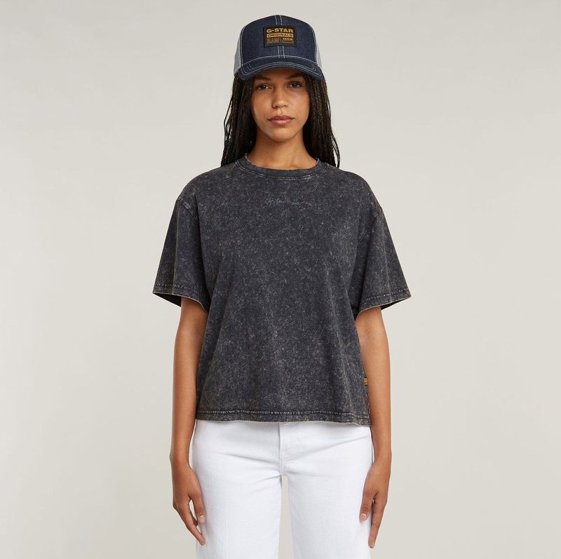 T-shirt - Ronde Hals - Jersey - Gevoerde Zoom/Rand - Kwartmouw