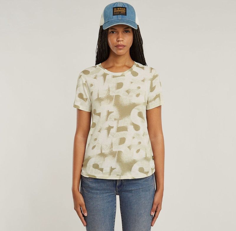 G-STAR RAW - Sprayed Letters R T Wmn - T-shirt - Veelkleurig
