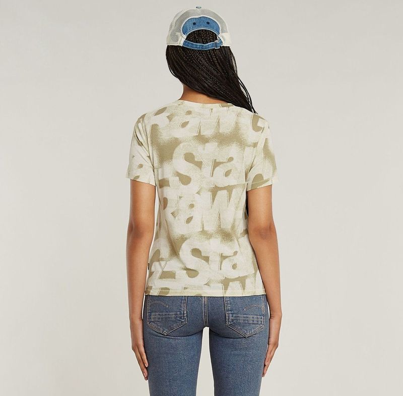 G-STAR RAW - Sprayed Letters R T Wmn - T-shirt - Veelkleurig