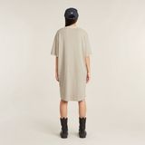 G-STAR - Overdyed Saddle Sleeve - T-shirt Jurk - Beige - Dames