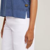 Back Zip Overdyed - Midden Blauw - Dames Top - 100% Biologisch Katoen