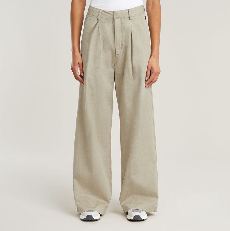 G-Star - D26435-D910-D848 - Vloeiende Broek - Beige - Casual - Katoen