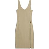 G-star - Asymmetrische Rits Mouwloze Jurk - Zwart - Katoen