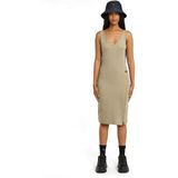 G-star - Asymmetrische Rits Mouwloze Jurk - Zwart - Katoen