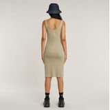 G-star - Asymmetrische Rits Mouwloze Jurk - Zwart - Katoen