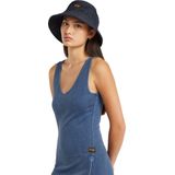 Overdyed - Jurk - Midden Blauw - Asymmetric Zip - Dames