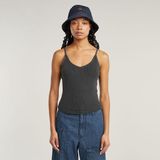 Top met bandjes en V-hals.