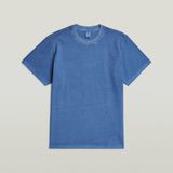 G-STAR - Overdyed Center Chest T-Shirt - Midden Blauw - 100% Biologisch Katoen