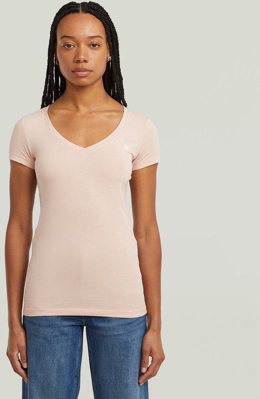 G-Star - Base - T-shirt - Zwart - Korte Mouwen - V-hals