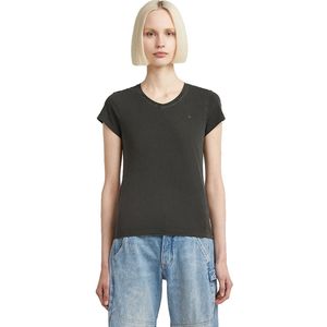 G-Star RAW - Eyben T-shirt - Katoen - Korte Mouwen - Geribbelde Halslijn