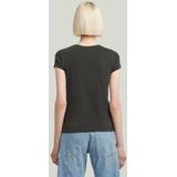 G-Star RAW - Eyben T-shirt - Katoen - Korte Mouwen - Geribbelde Halslijn