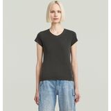 G-Star RAW - Eyben T-shirt - Katoen - Korte Mouwen - Geribbelde Halslijn