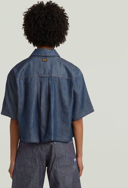 G-STAR - Remix - Blouse - Donkerblauw - Kwartmouw - Denim