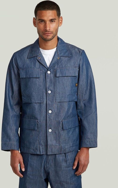 4 Pocket - Overshirt - Donkerblauw - Katoen/Polyester - Denim