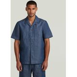 Workwear Resort - Overhemd - Donkerblauw - Regular Fit - Korte Mouwen