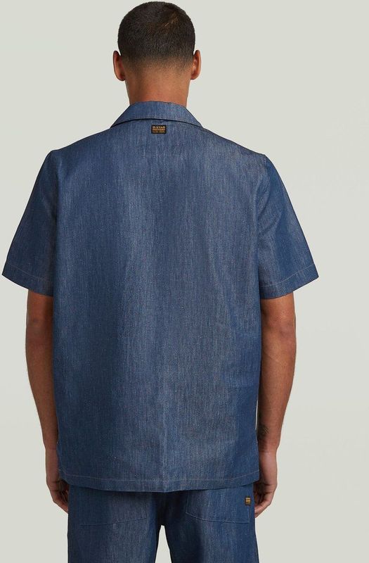 Workwear Resort - Overhemd - Donkerblauw - Regular Fit - Korte Mouwen