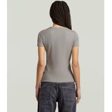 G-STAR - Shirt - Opaal - Kwartmouw - Slanke Pasvorm - Effen