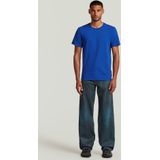 Slim Base - T-shirt - Midden Blauw - Heren
