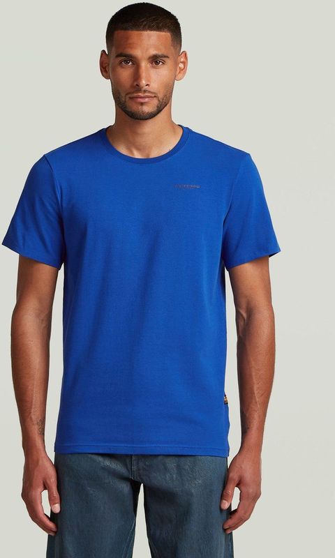 Slim Base - T-shirt - Midden Blauw - Heren