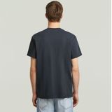 G-star - Felt Logo T-shirt - Blauw - Heren - Biologisch Katoen