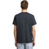 G-star - Felt Logo T-shirt - Blauw - Heren - Biologisch Katoen