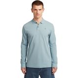 G-STAR - Shirt - Lichtblauw - Lange Mouw - Polokraag