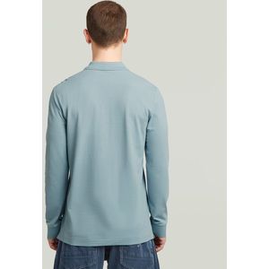 G-STAR - Shirt - Lichtblauw - Lange Mouw - Polokraag