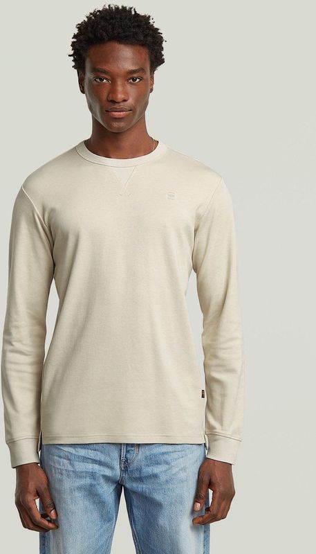 G-STAR - Nifous - Shirt - Ecru - Lange Mouw - Ronde Hals