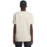 G-STAR - Shirt - Ecru/Zwart - Kwartmouw - Normale Pasvorm