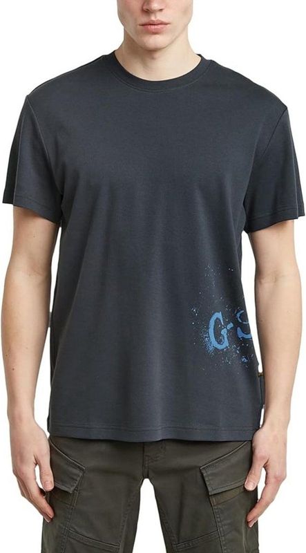 G-STAR - Sprayed Graphic - T-shirt - Donkerblauw - Heren