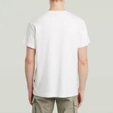 G-STAR - Shirt - Wit - Jersey - Ronde Hals - Kwartmouw