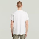 G-STAR - Shirt - Wit - Jersey - Ronde Hals - Kwartmouw