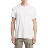 G-STAR - Shirt - Wit - Jersey - Ronde Hals - Kwartmouw