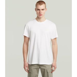 G-STAR - Shirt - Wit - Jersey - Ronde Hals - Kwartmouw