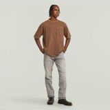 Washed Pocket T-shirt - Bruin - Heren
