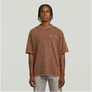 Washed Pocket T-shirt - Bruin - Heren