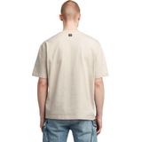 G-STAR - Shirt - Basaltgrijs/Wit - Jersey - Ronde Hals - Halve Mouw